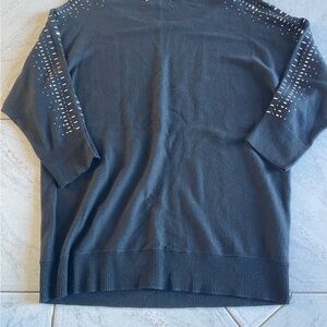 BY & Co. Avenue Black Top with Silver Accents